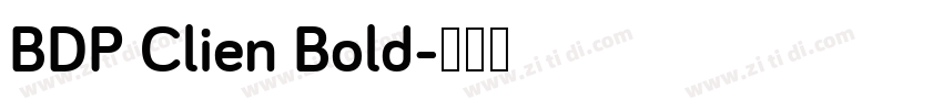 BDP Clien Bold字体转换